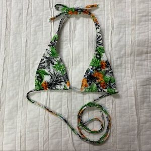 Pakaloha Hawaiian Print Bikini Triangle Top, S